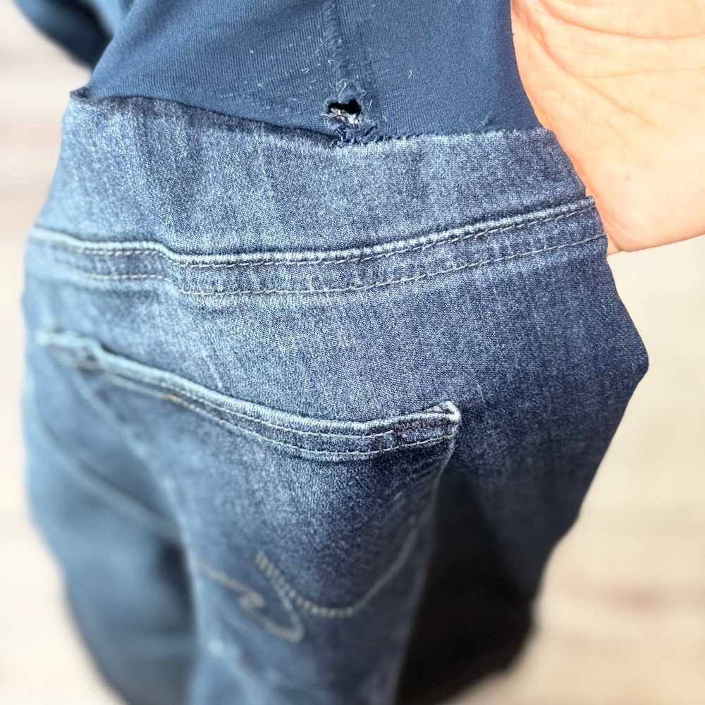 AG Adriano Goldschmied Maternity Skinny Jeans Dark Wash Full Belly Panel 28R - Picture 8 of 8